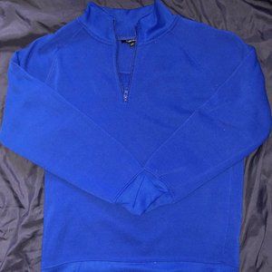 Blue Quarter Zip-Up Sweater